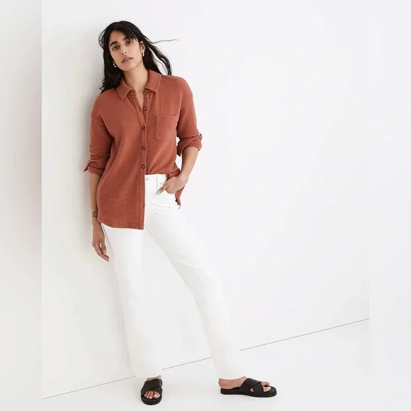 The Tall Mid-Rise Perfect Vintage Straight Jean in Tile White - Picture 2 of 8